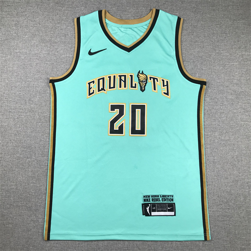 Men New York #20 Ionescu Green Nike 2024 NBA Jersey style 1->los angeles lakers->NBA Jersey